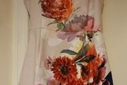 Oasis Lace Back Floral Placement Print Dress S16