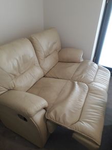 Used recliner 2 seater leather couch
