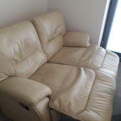 Used recliner 2 seater leather couch