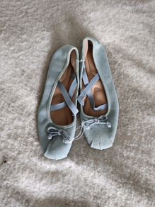 Denim flat shoes