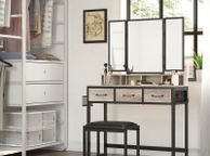 main image for ad Dressing Table Set with Folding Mirror and padded stool