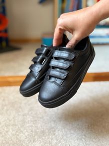 Next Kids School Shoes - Black Velcro Trainers Unisex - Size UK 11 / EU 29