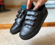 Next Kids School Shoes - Black Velcro Trainers Unisex - Size UK 11 / EU 29