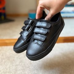 Next Kids School Shoes - Black Velcro Trainers Unisex - Size UK 11 / EU 29