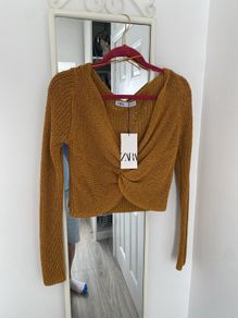 zara crop top new with tags