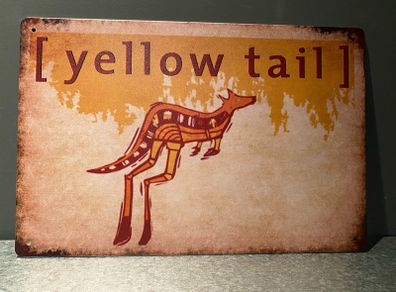 Yellow tale Tin Metal sign