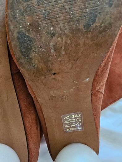 Mother Of Pearl Suede Style Knee High Brown Boots