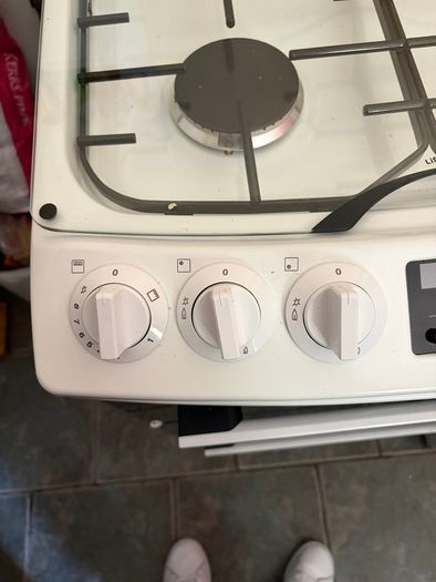 AEG 55cm Gas Cooker with Lid - White