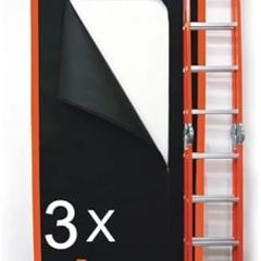 3 pack anti-dust zip door 220x110 cm, thick polypropylene dust door cover with double-sided zip, durable building dust guard door cover for renovation and construction zip door dust barrier