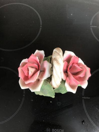 Capo di Monte style rose basket