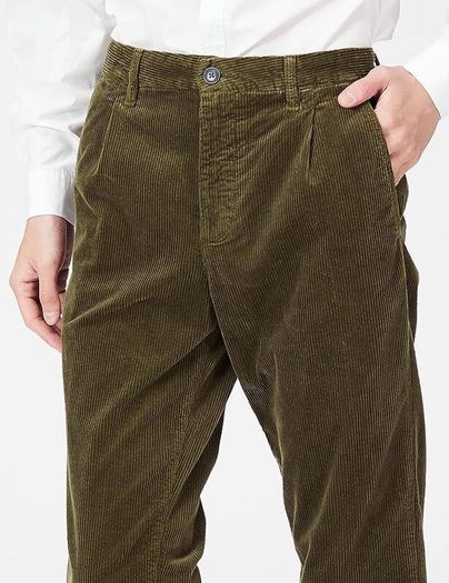 HUGO BOSS Men's Schino-Shyne Corduroy Trousers, 50477744, Brown 29W / 32L