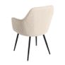 Cream Upholstered Accent Dinig Chair Set Of 2 Boucle With Black Legs Image 3