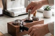 Wooden Espresso Tamper Station Organiser Stand