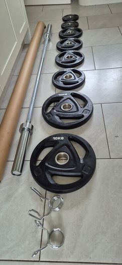 brand new olympic tri grip weight set  B