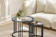 Round Nesting Coffee Tables Set of 2