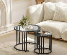 Round Nesting Coffee Tables Set of 2