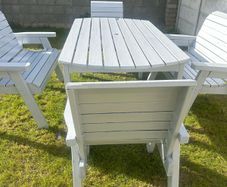 large garden table and chairs