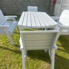 large garden table and chairs