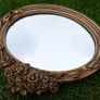 Vintage Oval  Ornate Beveled Wall Mirror Image 5