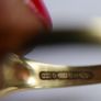 Vintage 14K White Yellow Gold  Diamond Wedding Engagement  Ring size P1/2 - 3,6g Image 7