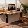 Electric Standing Desk Height Adjustable 120 x 60cm, Sit Stand Desk with 4 Memory Smart Pannel, Home Office Desk with Splice Board Image 2
