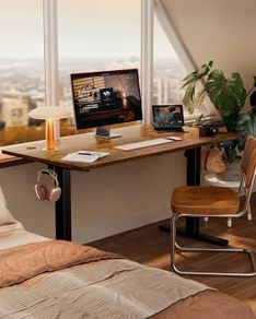 Electric Standing Desk Height Adjustable 120 x 60cm, Sit Stand Desk with 4 Memory Smart Pannel, Home Office Desk with Splice Board