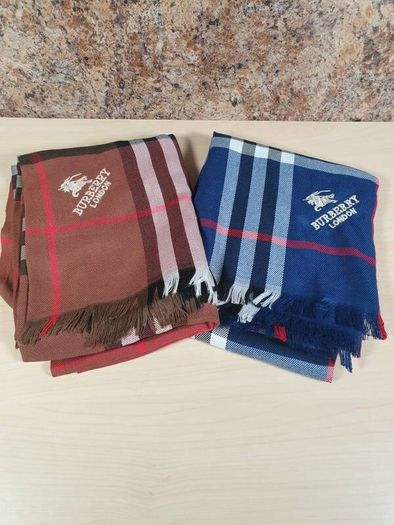 Burberry scarf scarves blue brown tartan check