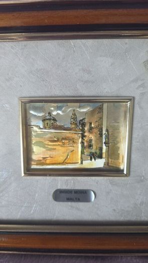 Inside Mdina Malta 925 Silver Artistic Reproduction Picture
