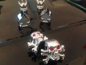 Motorcycle chrome valve caps.