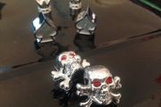 Motorcycle chrome valve caps.