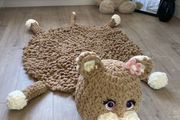 Hand-Crocheted Cat Rug. Cozy, Cute and Cuddly
