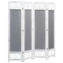 4-Panel Room Divider Grey 140x165 cm Fabric Image 2