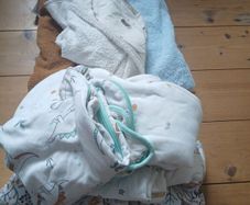 baby sleeping bags and towels