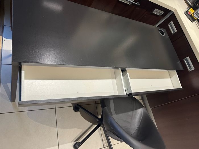 desk with chair