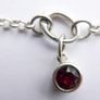 Sterling Silver 925 Floating Birthstone Bracelets | Swarovski Crystal Pendants 4mm length 8,2" - 4,5g Image 2