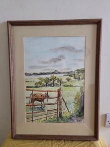 "Dublin Bay from Howth" Watercolour by Michael Walsh - Signed and dated