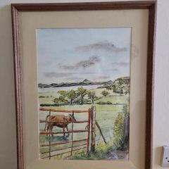 "Dublin Bay from Howth" Watercolour by Michael Walsh - Signed and dated