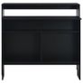 Bar Table with 2 Table Tops Black 130x40x120 cm Image 6