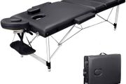 MASSIVE SALE Portable Massage Bed Table - 3-Section Aluminum Foldable Beauty Couch for Reiki Therapy Treatment Salon Healing - Metal Headrest Support/with Carry Bag
