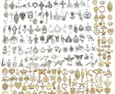 200 Pieces Retro Pendant Charms, Wholesale Bulk Charms, Alloy Ornament Charms Set, Animal Moon Stars Mixed Charms, for DIY Jewellery Making Crafts Necklace Bracelet Earrings Key Handmade (FREE SHIPPING)