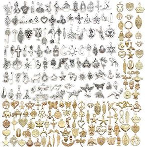 200 Pieces Retro Pendant Charms, Wholesale Bulk Charms, Alloy Ornament Charms Set, Animal Moon Stars Mixed Charms, for DIY Jewellery Making Crafts Necklace Bracelet Earrings Key Handmade (FREE SHIPPING)