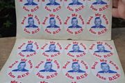 24 X Vintage Ian Paisley Campaign Stickers