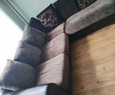 Portlaoise  L shape sofa with footstool and armchair