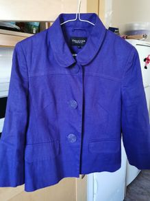 Debenhams collection linen purple blazer UK 12