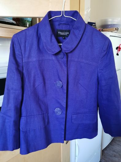Debenhams collection linen purple blazer UK 12