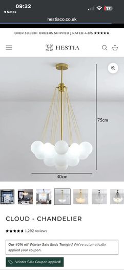 Ceiling Light - Gold