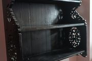 Carved wooden wall shelves