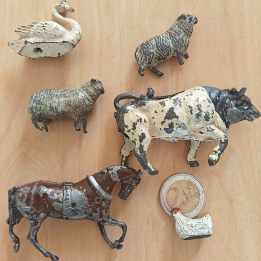 1950s Britains and Crescent made cast metal  farm animals