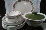 Retro Dinnerware Twenty five pieces