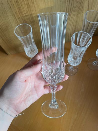 6 Vintage Champagne Flutes
